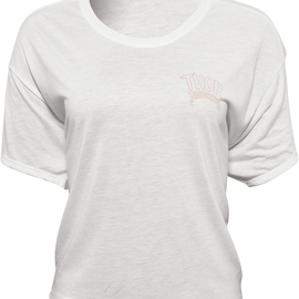 Women's Metal Crop Top  - White - Large