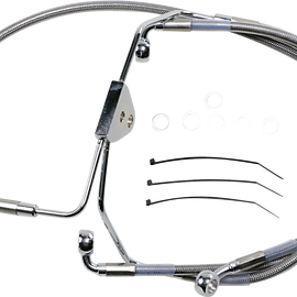 Brake Line - Front - +4" - Touring - Stainless Steel