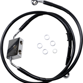 Brake Line - Front - +12" - Black - XL