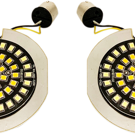 Flat-Style Dual Front Turn Signal Insert - White - Amber