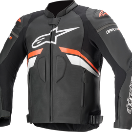 GP Plus R v3 Leather Jacket - Black/Red/White - US 46 / EU 56