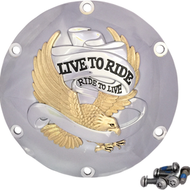6-Hole - Gold - Live to Ride Derby Cover