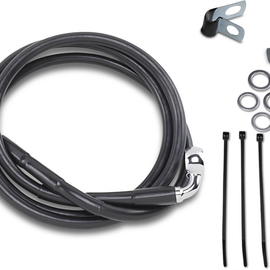 6" Brake Line - Front - Black Vinyl - 95-99 FXD