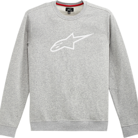 Ageless Crew Fleece - Gray/White - Large