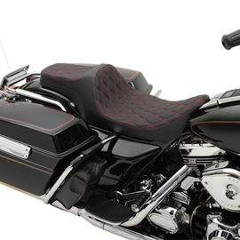 Predator III Seat - Double Diamond - Red Stitched