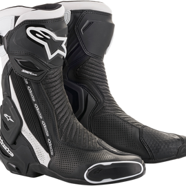 SMX+ Vented Boots - Black/White - US 8 / EU 42
