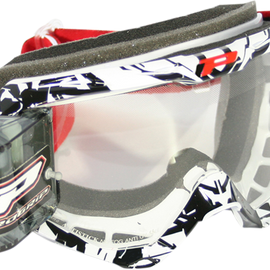 3450 Roll Off Goggles - White/Black - XL