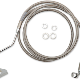 8" Brake Line - Front - Stainless Steel - 15-17FLTR