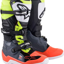 Tech 7S Boots - Black/Gray/Red/White/Yellow - US 6