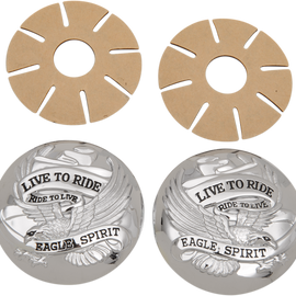 Live to Ride Gas Cap Cover - Chrome