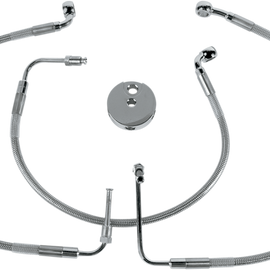 Front Brake Line XLS 96-03 Clear-Coated Stainless Steel