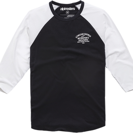 Booted Raglan T-Shirt - Black/White - Large