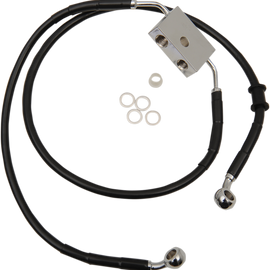 Brake Line - Front - +4" - Black - XL