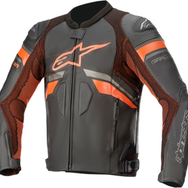 GP Plus R v3 Rideknit® Leather Jacket
 - Black/Red Fluo - US 46 / EU 56