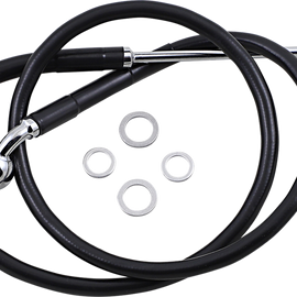 Brake Line - +6" - Black - '15-'17 Softail