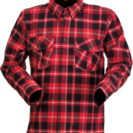 Duke Plaid Flannel Shirt - Red/Black - 3XL