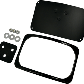 License Plate Mount - 3 Hole - Gloss Black