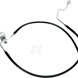 Rear Brake Line - 46-3/8" - Black Stainless Steel
