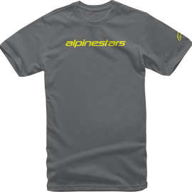 Linear Word T-Shirt - Gray/Yellow - XL