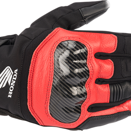 SMX-Z Waterproof Honda Gloves - Black/Red - XL