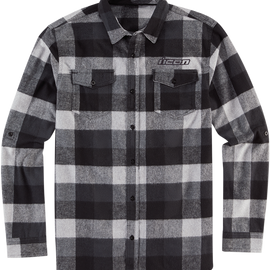 Flannel Feller Shirt - Black/Gray - XL