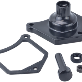 Solenoid End Cover - Starter Button - Gloss Black