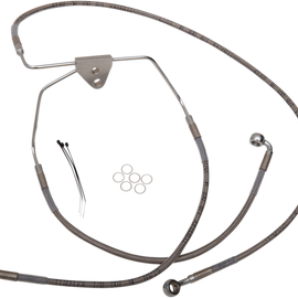 Brake Line - Front - +8" - Touring - Stainless Steel