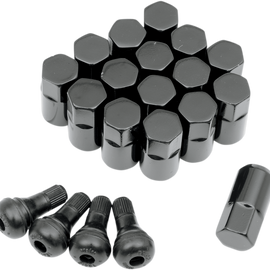 Lug Nut - 12 mm X 1.25 - Black - 16 Pack