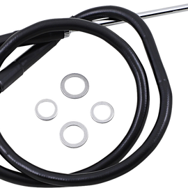 Brake Line - +2" - Black - '15-'17 Softail