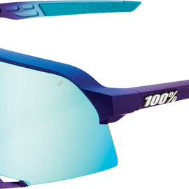 S3 Sunglasses - Metallic Blue - Blue Mirror