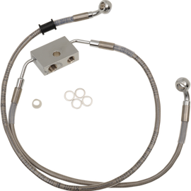Brake Line - Front - +2" - Stainless Steel - XL