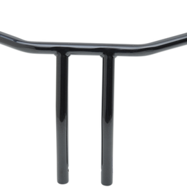 Black 10" Drilled T-Bar Handlebar w/ Dimples for TBW