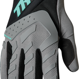Spectrum Gloves - Gray/Black/Mint - XS