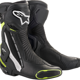 SMX+ Vented Boots - Black/White/Yellow - US 6.5 / EU 40