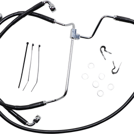 Brake Line - Front - Black - +4"