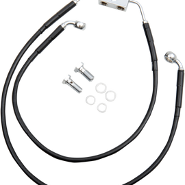 Brake Line - Front - Black - +6"- FXDWG '12-'17
