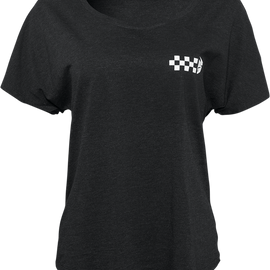 Women's Checkers T-Shirt - Black - Medium