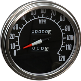 5" FL-Style 2240:60 Speedometer with Reed Switch - '68-'84 Black Face