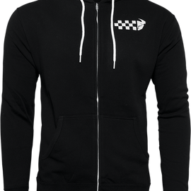 Checkers Fleece Zip - Black - Large