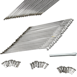 Spoke Set - Front Hub - Drop Center  - Chrome - 19" - Wide Glide