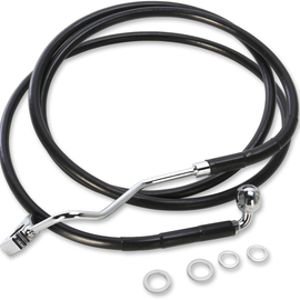 6" Brake Line - Front - Black Vinyl - 15+ FLTR
