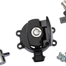 Side Hinge Ignition Switch with Saddlebag Lock - Gloss Black