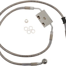 Brake Line - Front - +10" - Stainless Steel - XL