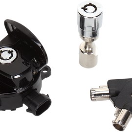 Side Hinge Ignition Switch with Fork Lock - Black