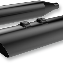 4.5" Mufflers for Touring - Black with Slash Cut