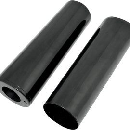 Fork Slider Covers - Gloss Black - Smooth - Extended +4" (10.5")