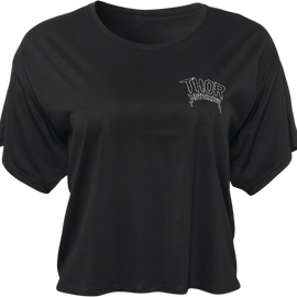 Women's Metal Crop Top  - Black - Small