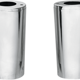 Fork Slider Covers - Chrome - Smooth - Extended +4" (10.5")