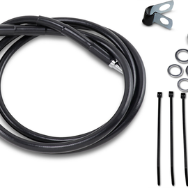 6" Brake Line - Front - Black Vinyl - FXDWG 93-05