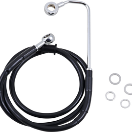 Brake Line - 15-17 Softail - Black +6"